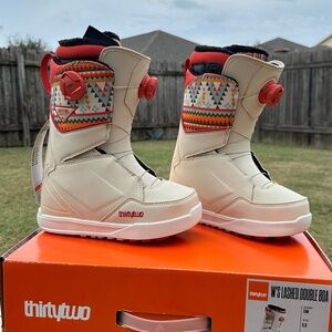 ThirtyTwo 32 Women’s Lashed Double Boa Snowboard Boots Tan Size 5.5